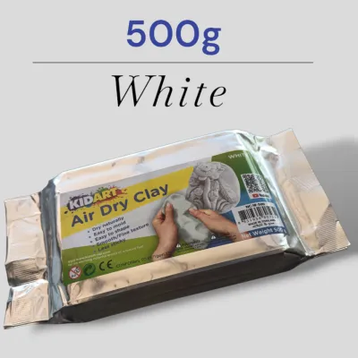 [ KIDART ] 250g / 500g WHITE COLOUR AIR HARDENING CLAY / AIR DRY CLAY WHITE 250g / 500g