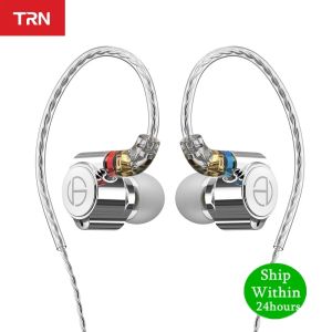 TRN TA1 dalam telinga Earphone Knowles 1BA + 1DD Drive HIFI Earphone Metal Earphone Earbud dengan MMCX Silver-plated Cable TRN VX BA8 V90S