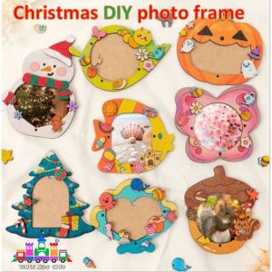 Kraf Bingkai Kayu DIY Korean DIY Wooden Frame Kids Coloring Christmas art and craft Quality Wood