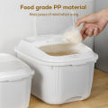 Royalstar 5/10/15KG Rice Dispenser with Wheels Large Rice Storage Box Kitchen Rice Bucket Preferab Rice Storage Insect-Proof Rice Container. 