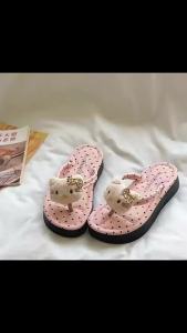 Cartoon Youthful Soft Girl Style Durable Breathable Slip-On Sandals Versatile Silent Office Outdoor Convenient Flip-Flops For Women