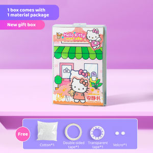 Sanrio Anime Kawaii My Melody Cinnamoroll Pochacco Kuromi Hello Kitty Sticker Games Quiet Book DIY Material Pack For Kids Gift