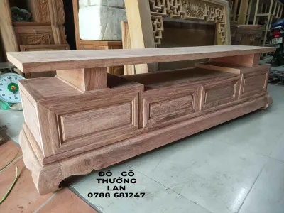 Tủ Kệ tivi Sofa gỗ hương đá 200x42x55kệ kê tivi / Đồ Gỗ Thưởng Lan bày đồ