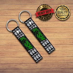 KUSH GREEN Keychain Motorcycle Design Key Holder Key Chain Holder Personalized Keychain Hook Ring for Motorcycle Design