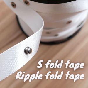 Ins.Fabric S fold 125mm curtain tape PER ROLL (50m) Bulk for S fold/Ripple fold/ Snake Pleat