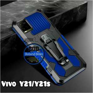 Case Hp untuk Vivo Y21/Y21s New Casing Hp Kickstand Armor Belt Clip Terbaru