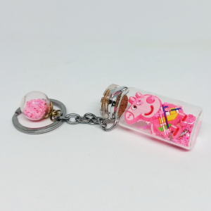 [HCM]móc khóa chai heo đèn led