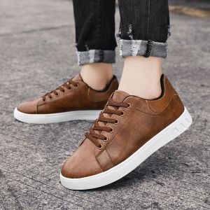 【Breathable Leather】Mens shoes summer 464748 large size 2025 mens new shoes casual mens versatile trend board shoes breathable leather shoes