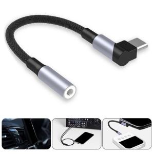 High Fidelitys 90° Type C to 3.5mm Female Sound Adapter Cable for Smartphones