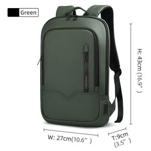 Hk 14 Inch Ba lô máy tính xách tay doanh nhân thời trang nam Ba Lô túi lưng Chống Thấm Nước Với cổng sạc USB Trọng Lượng Nhẹ Túi máy tính xách tay