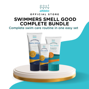 pout Care Athletics Swimmers Smell Good Hair & Body Wash 75ml & 250ml + Leave-In Conditioner 180ml