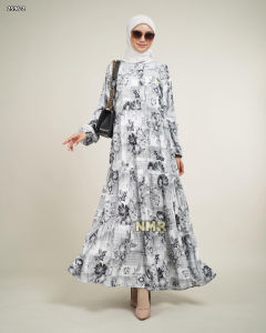 NMR Midi Dress Rayon Viscose Kerut Vol 2596-2