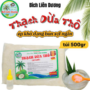 500GR THẠCH DỪA THÔ ÉP KHÔ DẠNG BÚN SỢI NGẮN TẶNG KÈM HƯƠNG_LOẠI TÚI 500GR