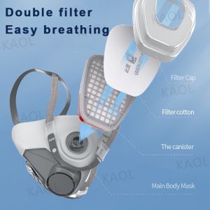 15 in1 6200 Gas Mask Dust Mask Mask Spray Paint Decoration Protection Toxic Vapor Filter Respirator Half Mask Chemical