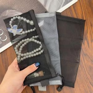 5Pcs Travel Cable Organizer Mesh Bag / Necklace Bracelet Jewelry Storage Pouch / Earphone Power Packaging Bag Outdoor