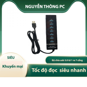 Chia usb 3.0 7 cổng tốc độ truyền tải cao 5Gbps dây dài 1.2 mét