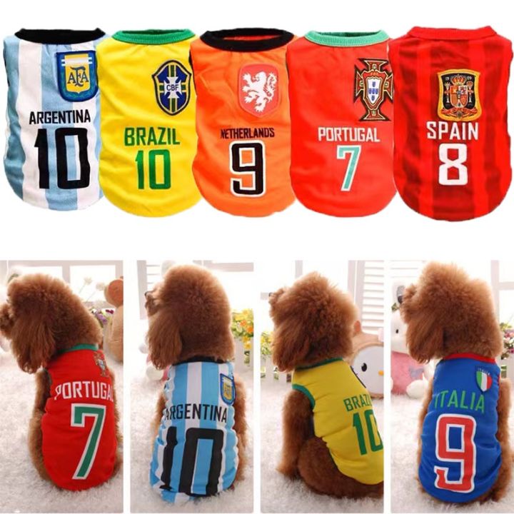 World Cup Football Jersey For Dogs Pet Dog Clothing Football