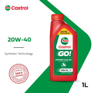 Castrol GO! 4T 20W-40 Motorcycle Oil 1L | Genuine Engine Protection for 4-Stroke Motorcycles