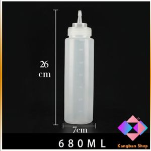 KANGBAN  ขวดบีบซอส ขวดใส่มายองเนส มีฝาปิด ขวดปรุงรสพลาสติก มีหมายขนาดให้เลือก