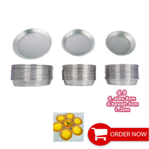 PROMO HARGA ISI 12 BIJI - LOYANG CETAKAN KUE PIZZA BOLU LIPAT UKURAN MINI BAHAN ALUMINIUM PRESS