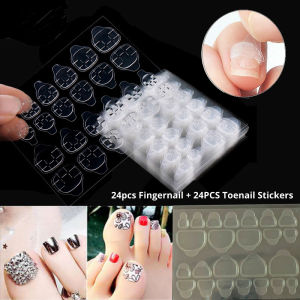 Fairy Rhinestone Artificial 24pcs Fake Nails Set With Glue Long Nails Nail Beauty Wear Manicure DIY Nail Art