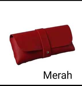 NASIUDUK POUCH KACAMATA KANCING pouch leather tempat kacamata kulit dompet kacamata anti lecet  P029