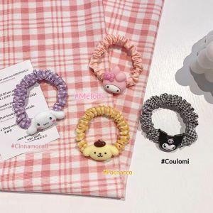 TUmama Dễ Thương Kawaii nhân vật scrunchie dây buộc tóc với vải mềm và thiết kế đáng yêu cho trẻ em gái và phụ nữ