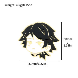 Anime Demon Slayer Brooch Cute Figure Kamado Tanjirou Kamado Nezuko Badge Enamel Brooch for Kids Jewelry Accessories