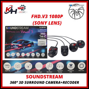 360° SONY LENS ★ SOUNDSTREAM ★ Car Camera 3D Seamless Surround View Reverse Camera Recorder AHD DVR For Car Android 摄像头