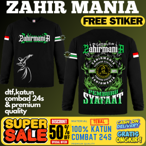 (ZMB01)KAOS MAJELIS ZAHIRMANIA LENGAN PANJANG UKURAN ANAK DAN DEWASA"FREE STIKER"