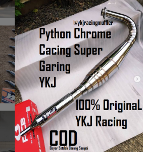 Knalpot RX KING Kolong Python Chrome Cacing Super Garing Istimewa 100% Original YKJ Racing
