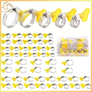 48 Piece 8-29mm Butterfly Hose Clamps Adjustable Blower Hose Tube Clamp