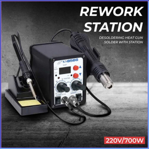 PENGIRIMAN CEPAT SMD Desoldering Heat Gun Solder dengan Station 220V 700W KS8586