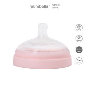 Mombella จุกนมสำรองขวดนมคอขวดกว้าง สีชมพู  พร้อมจุกนมป้องกันโคลิก เหมาะสำหรับทารก