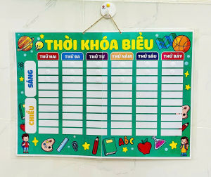 THỜI KHÓA BIỂU GỠ – DÁN SIÊU TIỆN LỢI ✨📅 ( tặng kèm 60 cặp gai dính )