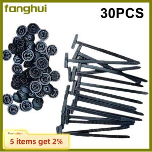 fanghui 10-100Pcs Nylon Universal Cable Tie Buckle Self-Locking Zip Ties Holder With Pin Button Multipurpose For Car Daily Repair