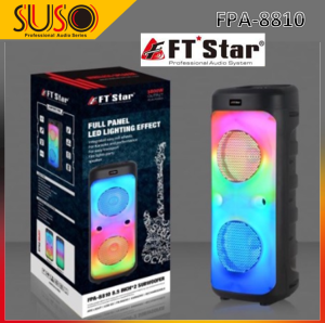 FT STAR FPA-8810 8.5inch X2 Big Karaoke Trolley Party Bluetooth Tws Speaker With Wireless Microphone