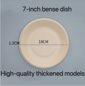 【Hot sale】50PCS Disposable Paper Plates Sugar Cane Pulp Thick Disposable Round Paper Plates Microwave Safe Anti-Seepage Oil-resistant and Scratch Resistant Good for Different Event Like Weddings Parties Birthdays Picnics Disposable Paper Plates