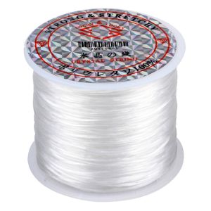 Elastic Crystal Line Elastic Crystal Beading Thread Cord Handmade Jewelry Rope Transparent Jewelry Making Necklace Bracelet DIY Beads String Stretchable Thickness Jewelry NecklacAnd Bracelet Making Bracelet Ropes