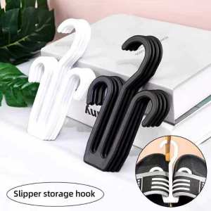 10PCS New Thick Plastic Double Hook Drying Shoe Rack Portable Affordable Shoe Drying Hook Bathroom Simple Slipper Organizer