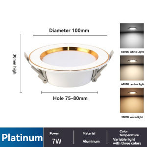 BBLAMP LED Downlight Recessed Pin Light Daylight / Warm White Downlight Led Light For House Ceiling Light Super Bright