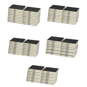 18 Pieces Sanding Block Set 180 Grits for Wet and Dry Sanding Washable Reusable for Wood Plastic Metal Crafting