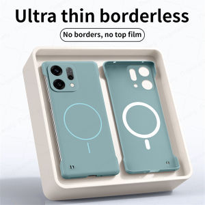 Magnetic Ultra Thin Frameless Matte Phone Case for OPPO Reno 14 Pro 5G 13 Find X8 Pro Wireless Charging Magsafe Shockproof Hard Cover Casing