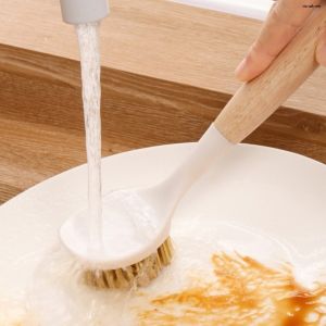 1 cây Cọ Chà 2907Chổi Cọ Xoong Nồi Cán GỗĐánh Rửa Bát Đĩa  Thớt Có Tay Cầm Sạch Sẽ Tiện Lợi