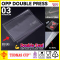 ThomasCup Plastik OPP 28x30 isi 100 Kantong Bening Kemasan Baju Kaos Jualan Lem Perekat. 