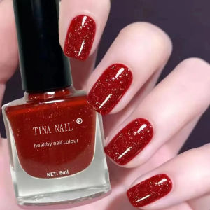 Shiny Red Nude Nail Polish Non-Tearable