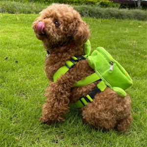 Outdoor Dogs Bag Cartoon Turtle Pet Backpack Plush School Bags for Puppy Walking Camping Bag for Small Medium Cat Dogs