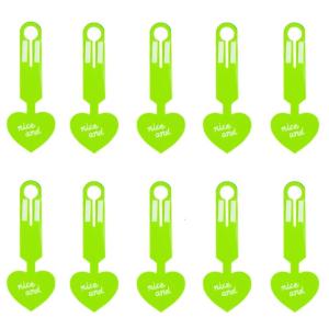 Bright Color Heart Shape Luggage Labels 10Piece Set Customizing Information Field Bag Labels For Travelers Commuters