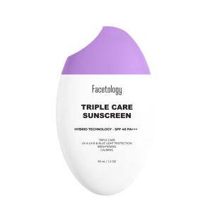 Facetology Triple Care Sunscreen /FACETOLOGY Sunscreen/losion berjemur SPF 40 PA+++ 40ML