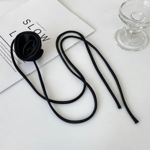 Vòng choker vải hoa hồng vòng cổ nữ gắn hoa ngọt ngào
